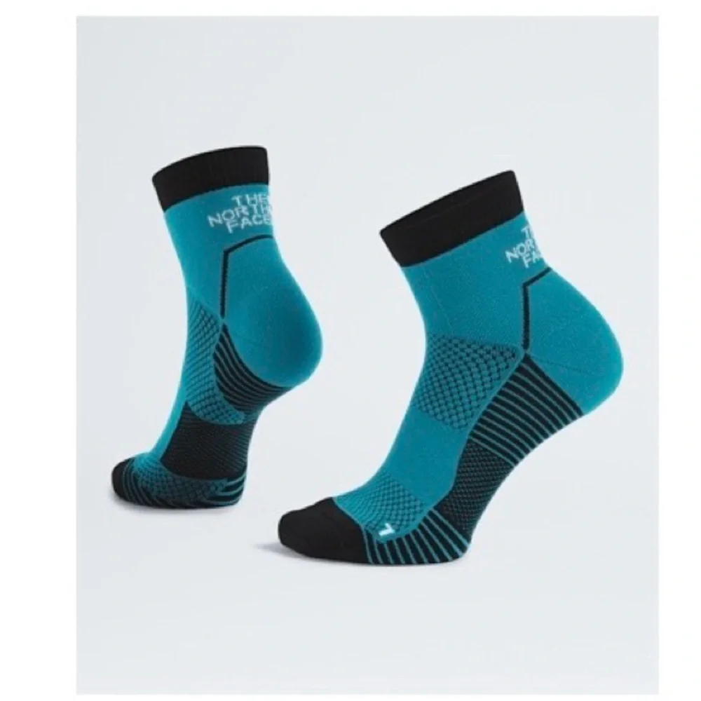 The North Face Adult Men's Medium Trail Run Quarter Socks Dusk Blue NWT Cushion